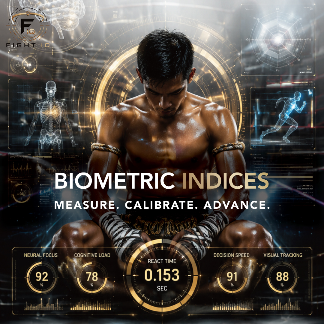 Biometric Indices dashboard on a fighter